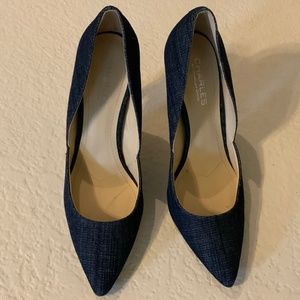 Charles David Cloth Parker Denim Pumps